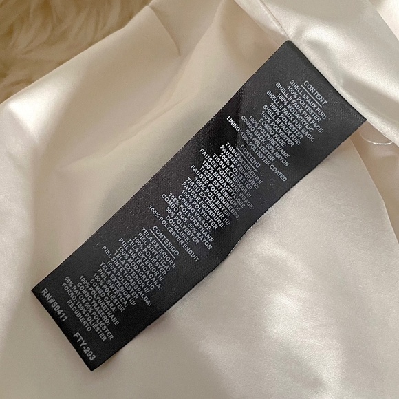 Kensie Ivory Patchwork Mixed Faux Fur Coat | Size XL - Picture 9 of 10